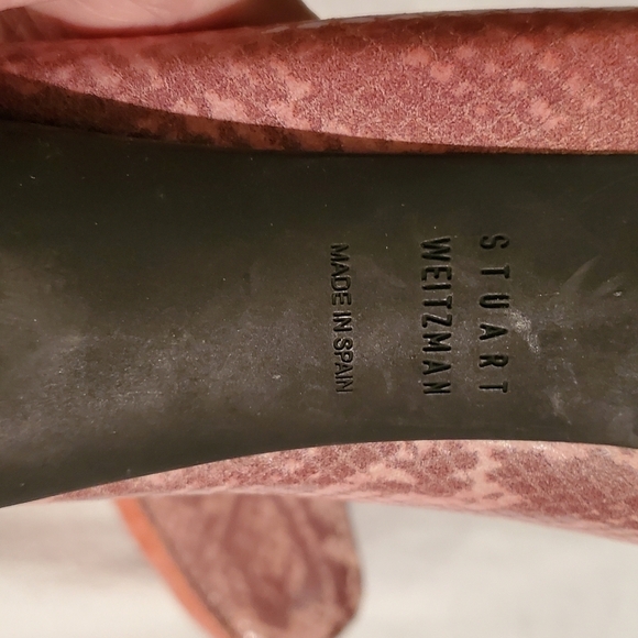 Stuart Weizmann Multicolor Python Embossed‎ Leather Buckle Detail Sz 10 Loafers - Picture 10 of 11